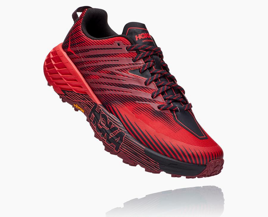 Chaussure Trail Hoka One One Speedgoat 4 Homme - Rouge - MHL-426158